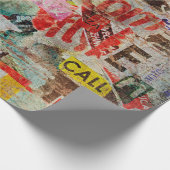 古いグランジ裂けた新しいテクスチャの背景デザイン ラッピングペーパー (角)