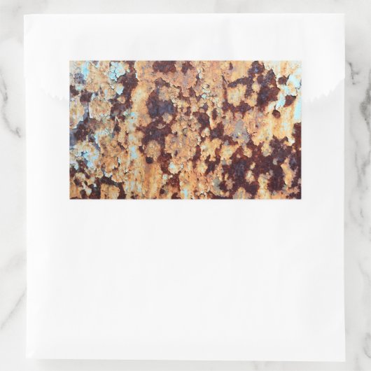 古いグランジ錆びた金属シートテクスチャ背景pa 長方形シール (バッグ)