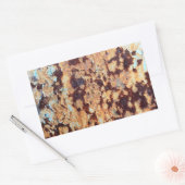 古いグランジ錆びた金属シートテクスチャ背景pa 長方形シール (封筒)