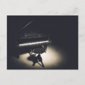 古いグランドピアノ ポストカード (正面)