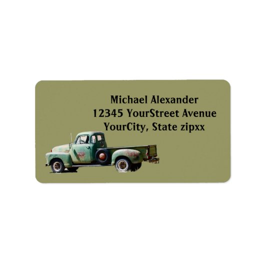 古いグリーントラック ラベル (正面)