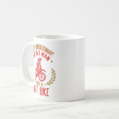 古いケシを泥のバイクで過小評価しない コーヒーマグカップ (正面左)