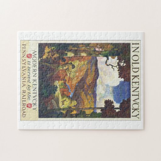 古いケンタッキーのヴィンテージ旅行ポスターアートワーク ジグソーパズル (横)