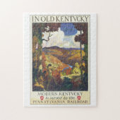 古いケンタッキーのヴィンテージ旅行ポスターアートワーク ジグソーパズル (縦)