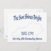 古いケンタッキーの家は日が照り輝いている ポストカード (正面/裏面)