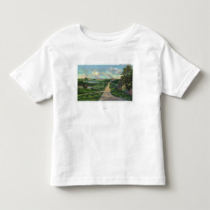 古いケープコッドの車線の眺め トドラーTシャツ