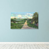 古いケープコッドレーンのビュー キャンバスプリント (インサイチュ (ウッドフロア))