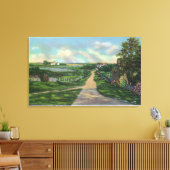 古いケープコッドレーンのビュー キャンバスプリント (インサイチュ (リビング))