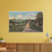 古いケープコッドレーンビュー キャンバスプリント (インサイチュ (リビング))