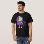古いゲーマーレトロファッションビデオゲームゲームゲームゲームゲームパッド Tシャツ (正面フル)