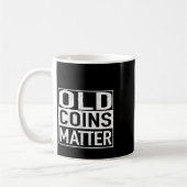 古いコイン硬貨コレクターNumismatistステッカー コーヒーマグカップ (左)