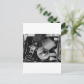 古いコダックのカメラの箱 ポストカード (スタンド正面)