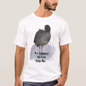 古いコットはおもしろいバードアート引用文 Tシャツ (正面)