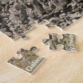 古いコテージと石の壁ゴールウェイアイルランド。 ジグソーパズル (側面)