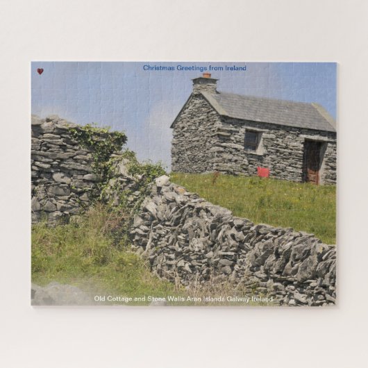 古いコテージと石の壁ゴールウェイアイルランド。ジグソー ジグソーパズル (横)