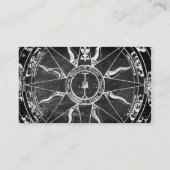 古いコンパス面図 名刺 (裏面)