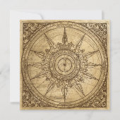 古いコンパス面図 招待状 (正面)