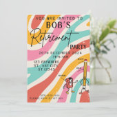 古いコンピュータの退職招待状 招待状 (スタンド正面)