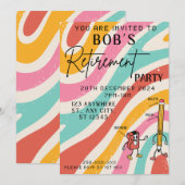 古いコンピュータの退職招待状 招待状 (正面/裏面)