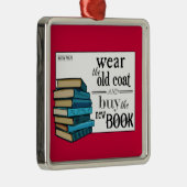 古いコートを身に着けて下さい。 引用文を予約して下さい メタルオーナメント (右)