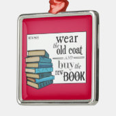 古いコートを身に着けて下さい。 引用文を予約して下さい メタルオーナメント (左)