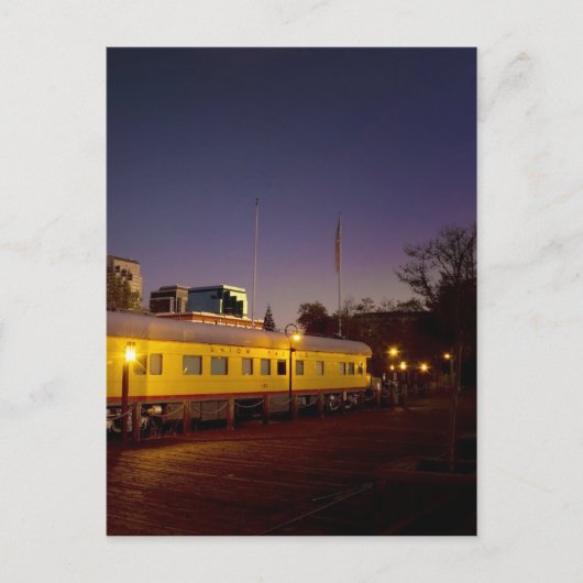 古いサクラメントの連合太平洋の列車 ポストカード (正面)