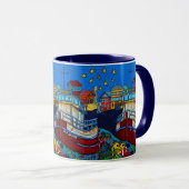 古いサルティー飲料マグ マグカップ (正面右)