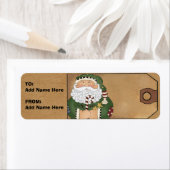 古いサンタのギフトラベル ラベル (インサイチュ)