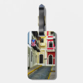 古いサンファンプエルトリコの色 ラゲッジタグ (裏面縦)