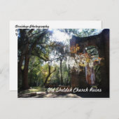 古いシェルドン教会遺跡 ポストカード (正面/裏面)