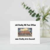 古いシェルビーNC郵便局のはがき ポストカード (スタンド正面)