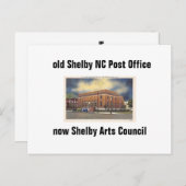 古いシェルビーNC郵便局のはがき ポストカード (正面/裏面)