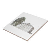 古いシナゴーグ建築スケッチ タイル (側面)