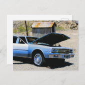 古いシボレー・インパラ放棄 インビテーションポストカード (正面/裏面)