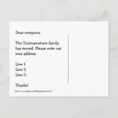 古いシャックの新しいアドレス 案内ポストカード (裏面)