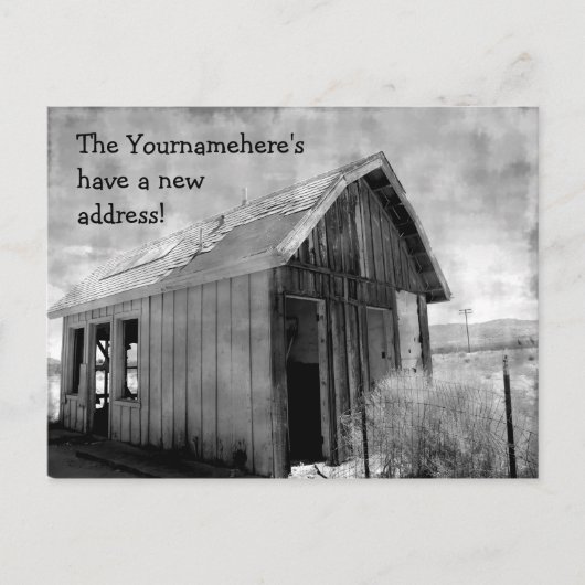 古いシャックの新しいアドレス 案内ポストカード (正面)