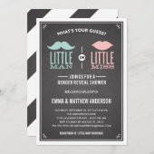 古いシャワー |性別の表示招待状 招待状 (正面/裏面)