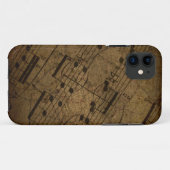 古いシートの楽譜、グランジな音楽ノート Case-Mate iPhoneケース (裏面(横))