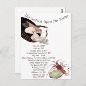 古いシーフードスパイスミックスレシピはがき ポストカード (正面/裏面)