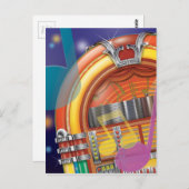 古いジュークボックス ポストカード (正面/裏面)