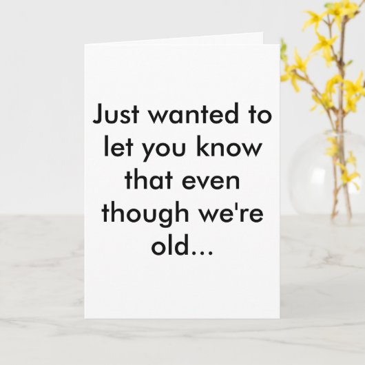 古いジョーク カード (黄色い花)