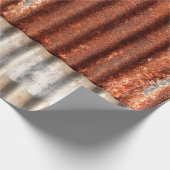 古いジンと錆びた波形のテクスチャの背景。 ラッピングペーパー (角)