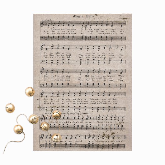 古いジンルベルデコップミュージックヴィンテージ 薄葉紙