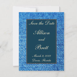 古いジーンズが日付カードを保存 セーブザデート