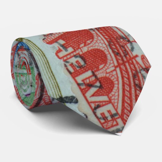 古いスイスの郵便切手の同伴動機 ネクタイ (ロール)