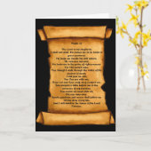 古いスクロールの賛美歌23: パステル調の芸術: 悔やみや弔慰 カード (黄色い花)