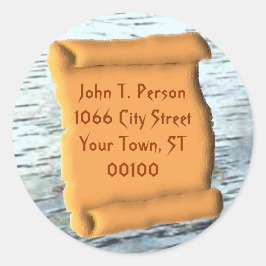 古いスクロール ラウンドシール (正面)