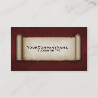 古いスクロール 名刺