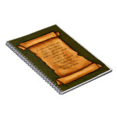 古いスクロール: 聖なる書物、経典、聖書の詩: アイザイア ノートブック (右側)