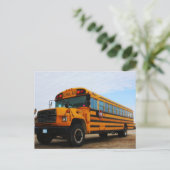 古いスクールバス ポストカード (スタンド正面)